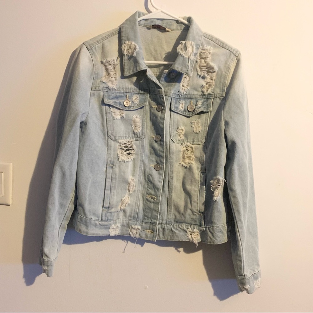 Distressed Denim Jacket